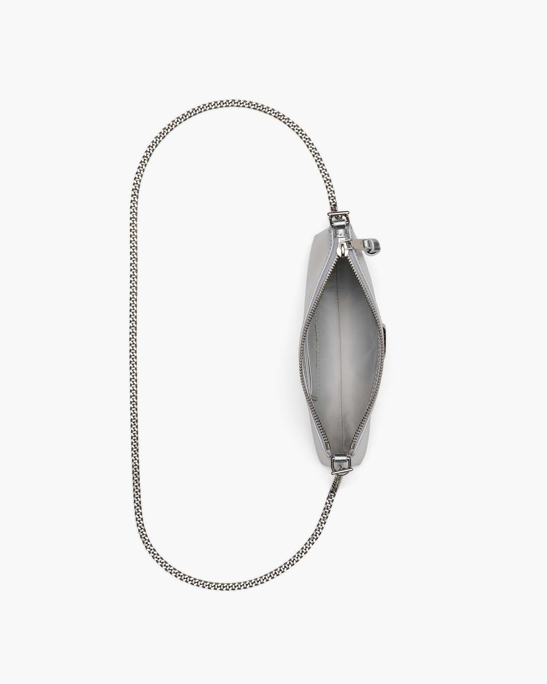 The Metallic Snapshot Convertible Shoulder Bag Silver