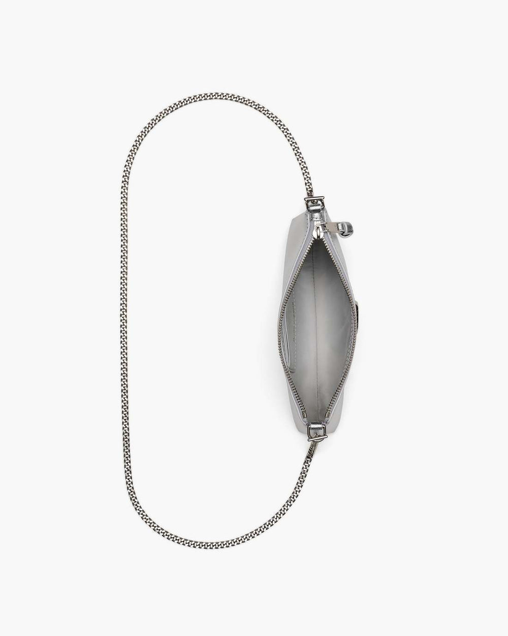 The Metallic Snapshot Convertible Shoulder Bag Silver