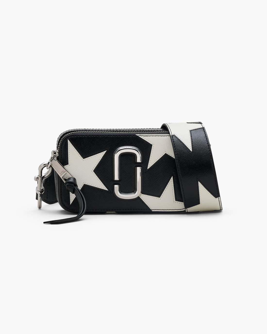 The Star Patchwork Leather Snapshot Black/White