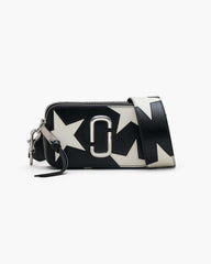 The Star Patchwork Leather Snapshot Black/White