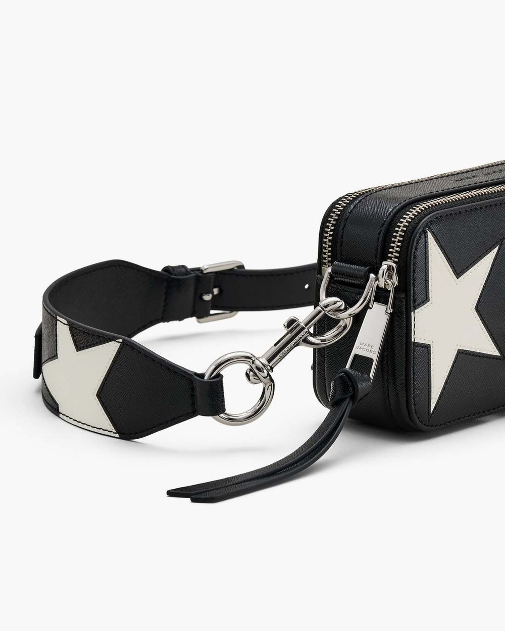 The Star Patchwork Leather Snapshot Black/White