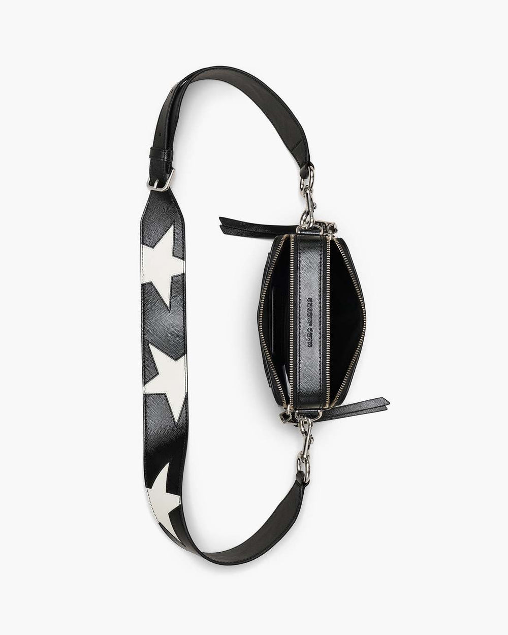 The Star Patchwork Leather Snapshot Black/White