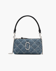 The Quilted Denim Snapshot Convertible Shoulder Bag Light Wash Indigo