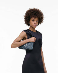 The Quilted Denim Snapshot Convertible Shoulder Bag Light Wash Indigo