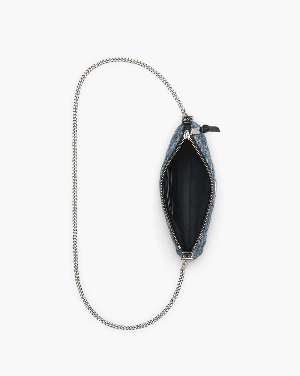 The Quilted Denim Snapshot Convertible Shoulder Bag Light Wash Indigo