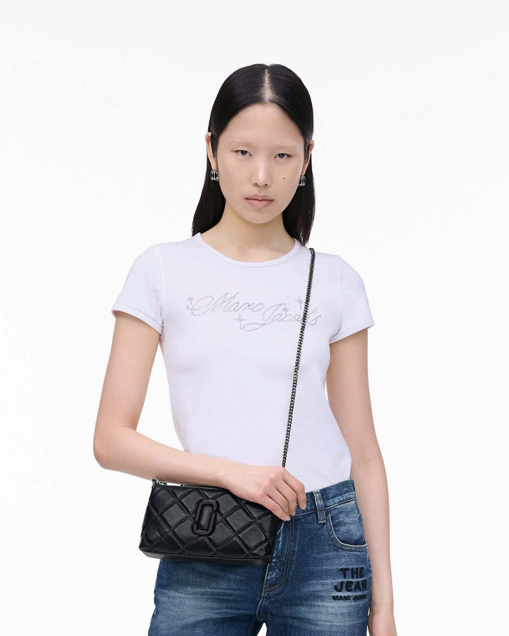 The Quilted Snapshot Convertible Shoulder Bag Black