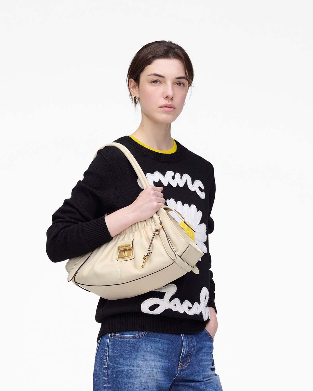 The Cristina Satchel Ivory