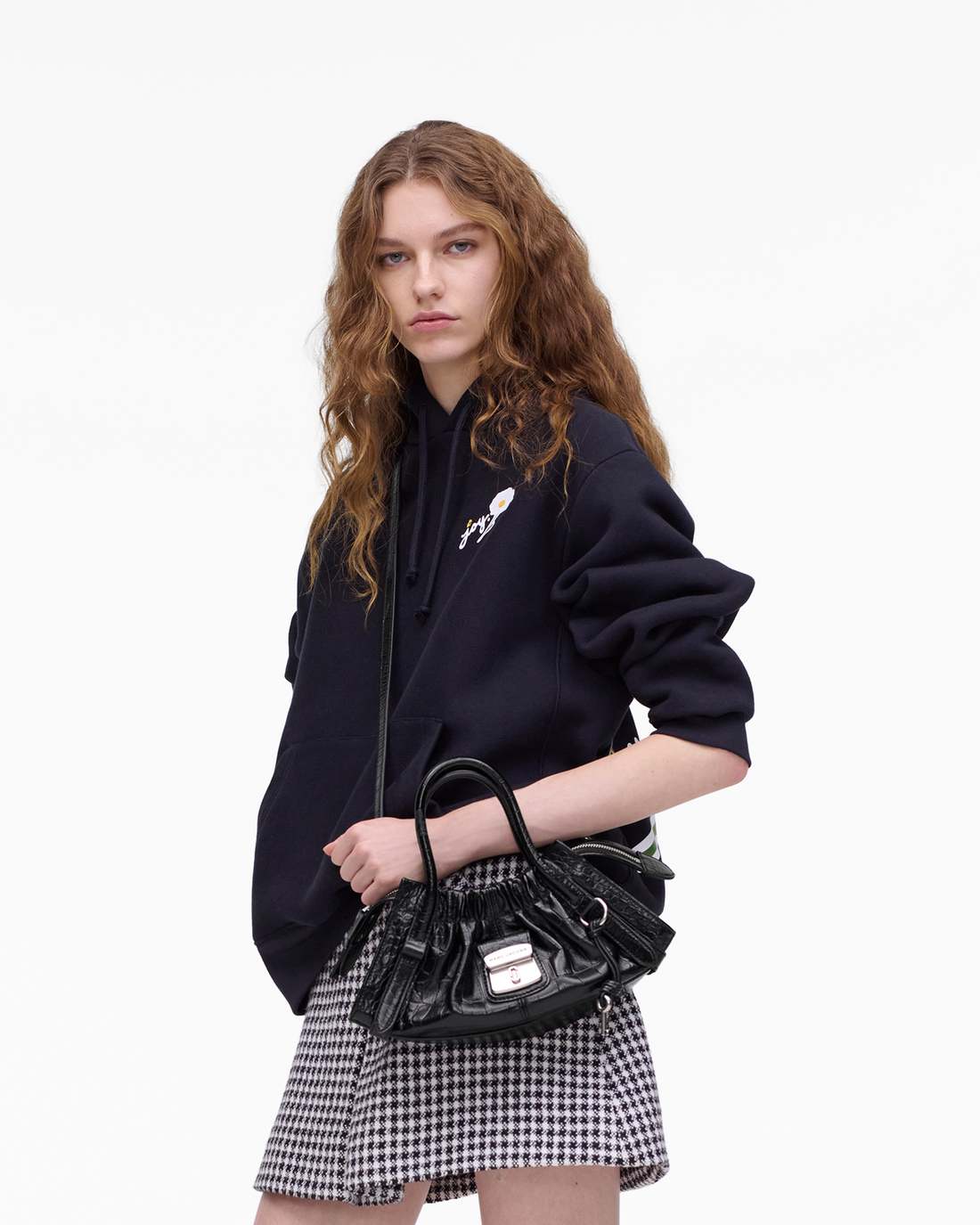 The Croc Cristina Small Satchel Black