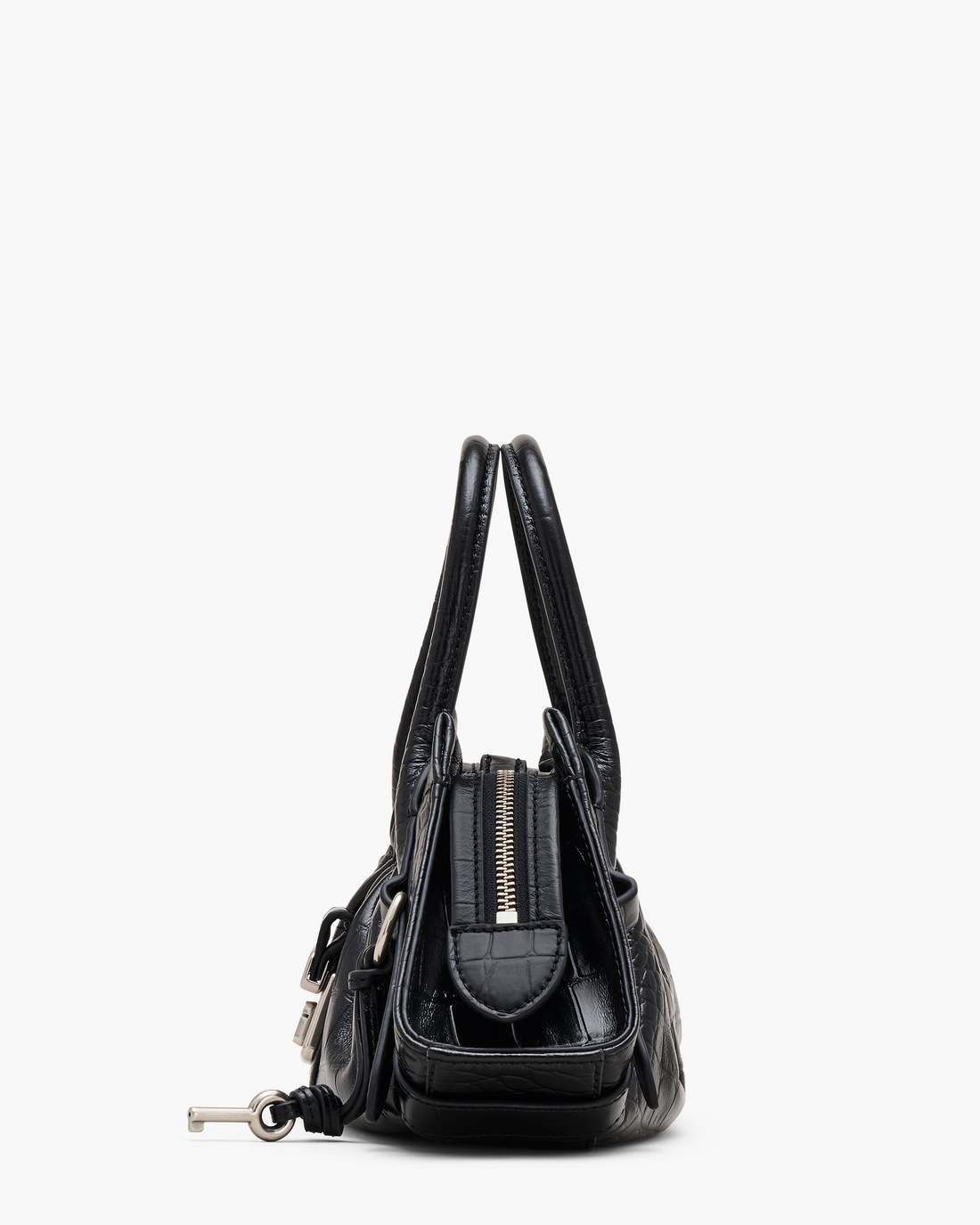 The Croc Cristina Small Satchel Black