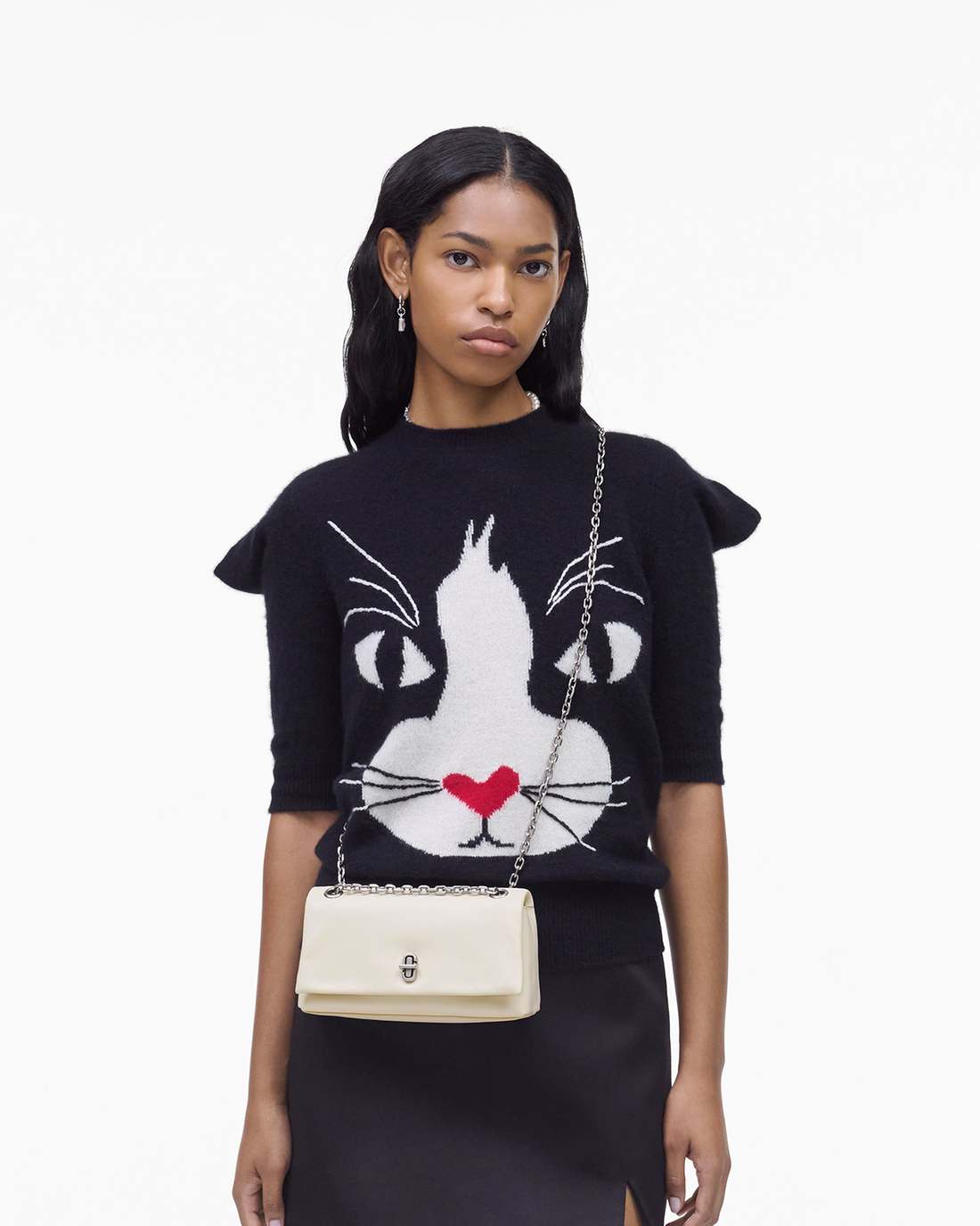 The Dual Chain Mini Bag Cloud White