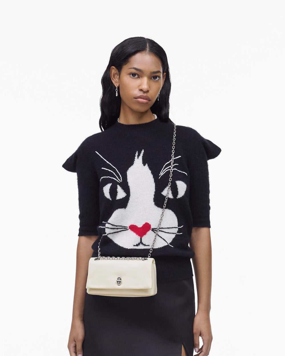 The Dual Chain Mini Bag Cloud White