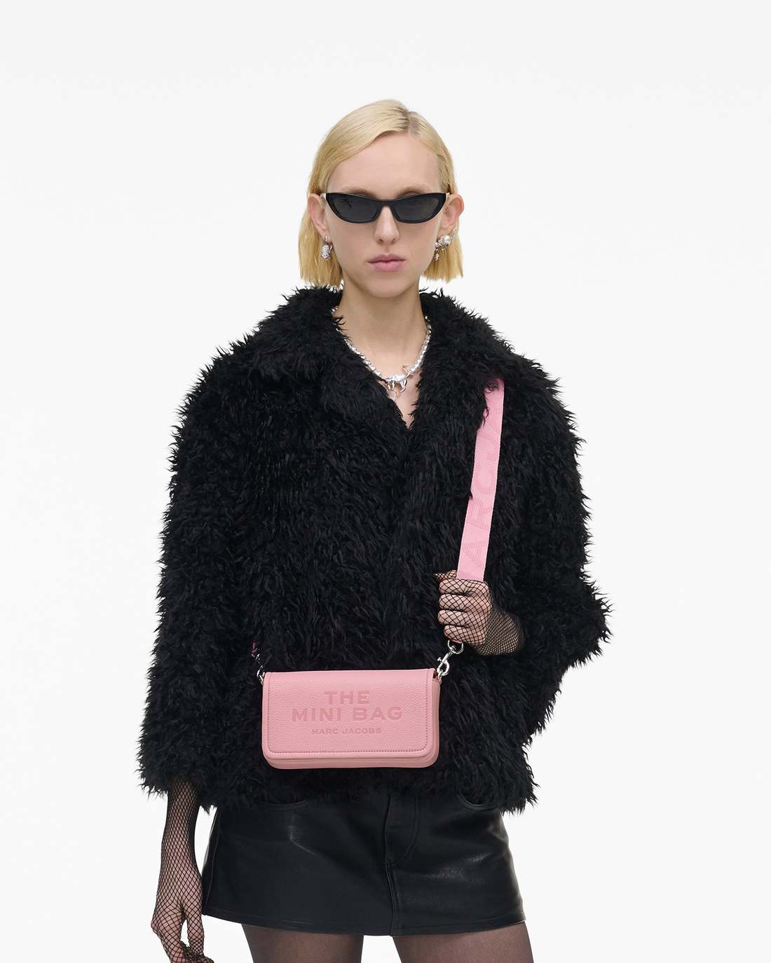 The Leather Mini Bag Ribbon Pink