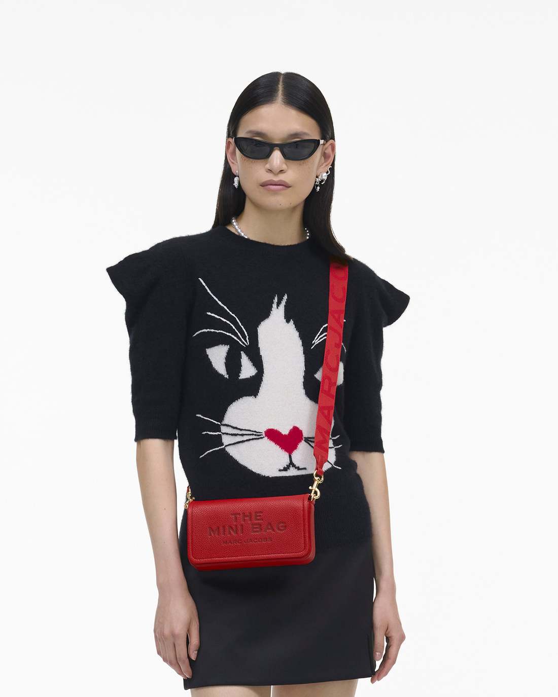 The Leather Mini Bag True Red