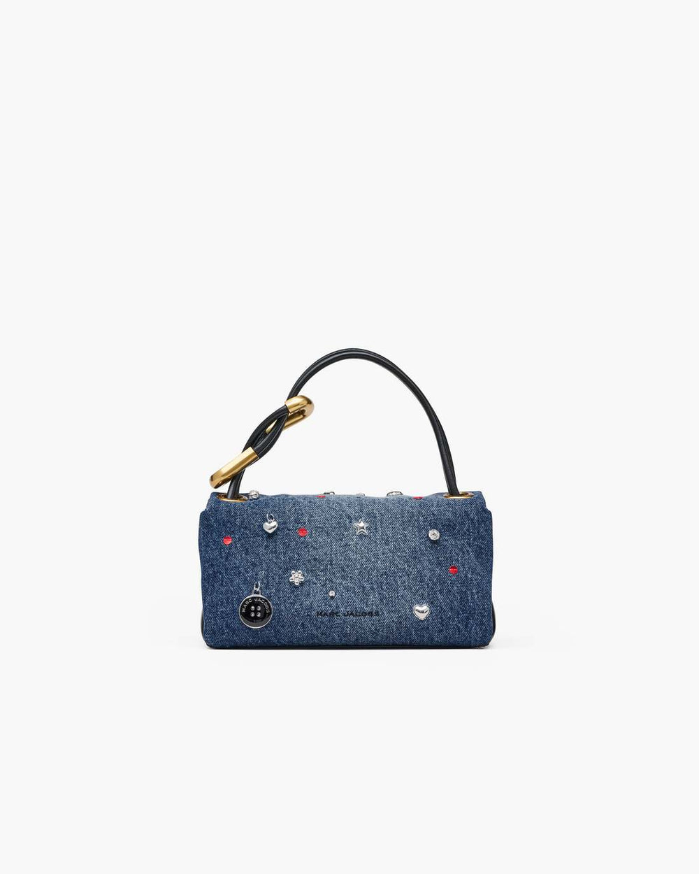The Trinket Charm Denim Mini Dual Bag Medium Wash Multi