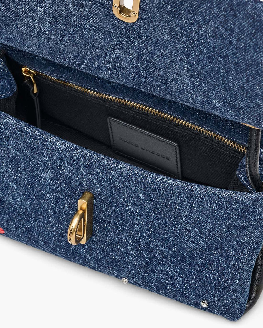 The Trinket Charm Denim Mini Dual Bag Medium Wash Multi