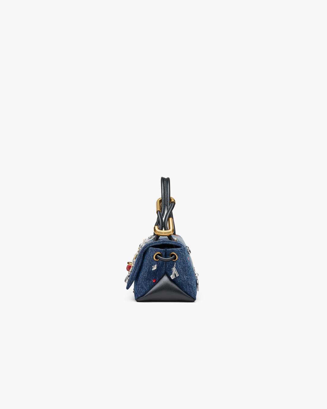 The Trinket Charm Denim Mini Dual Bag Medium Wash Multi
