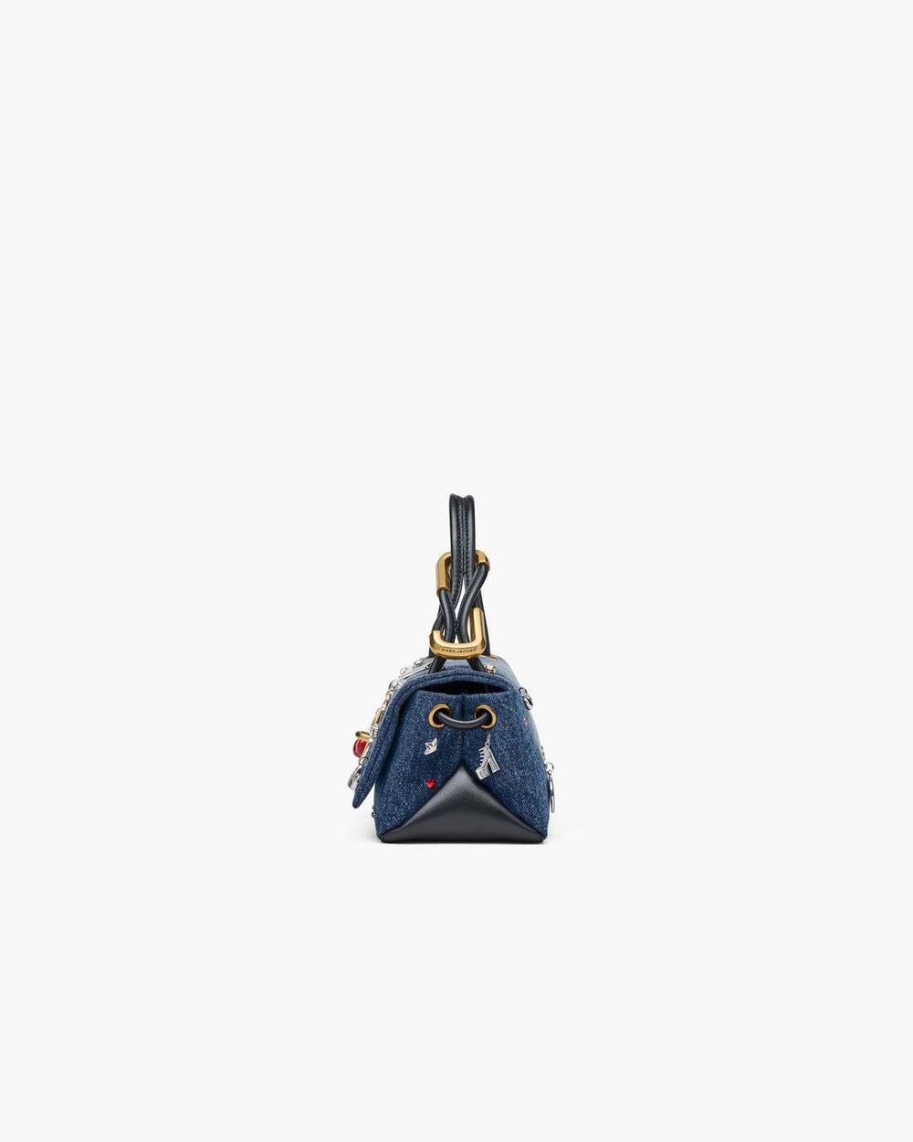 The Trinket Charm Denim Mini Dual Bag Medium Wash Multi