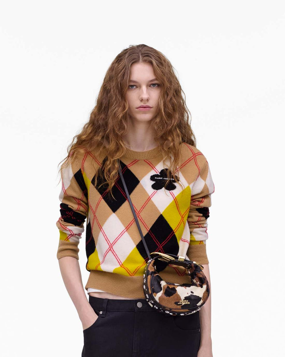 The Cow Haircalf Party Bag Mocha Multi