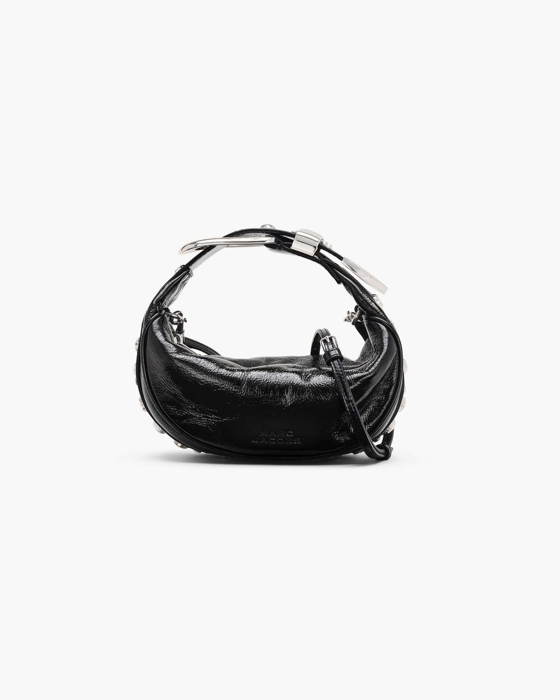 The Crinkle Patent Party Bag Black