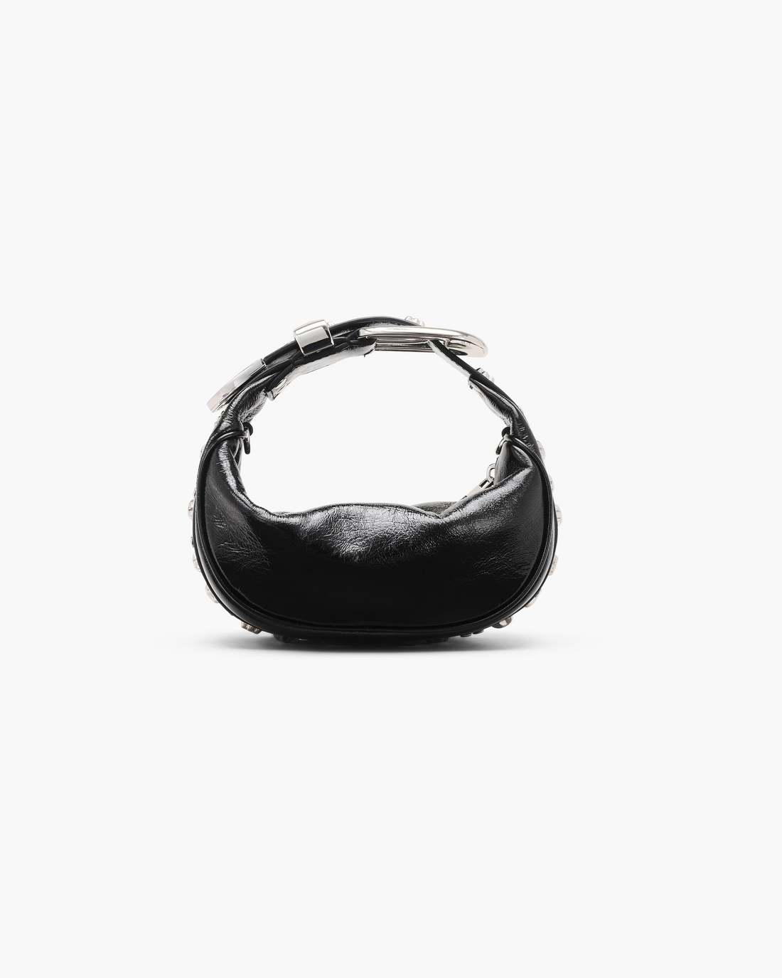 The Crinkle Patent Party Bag Black