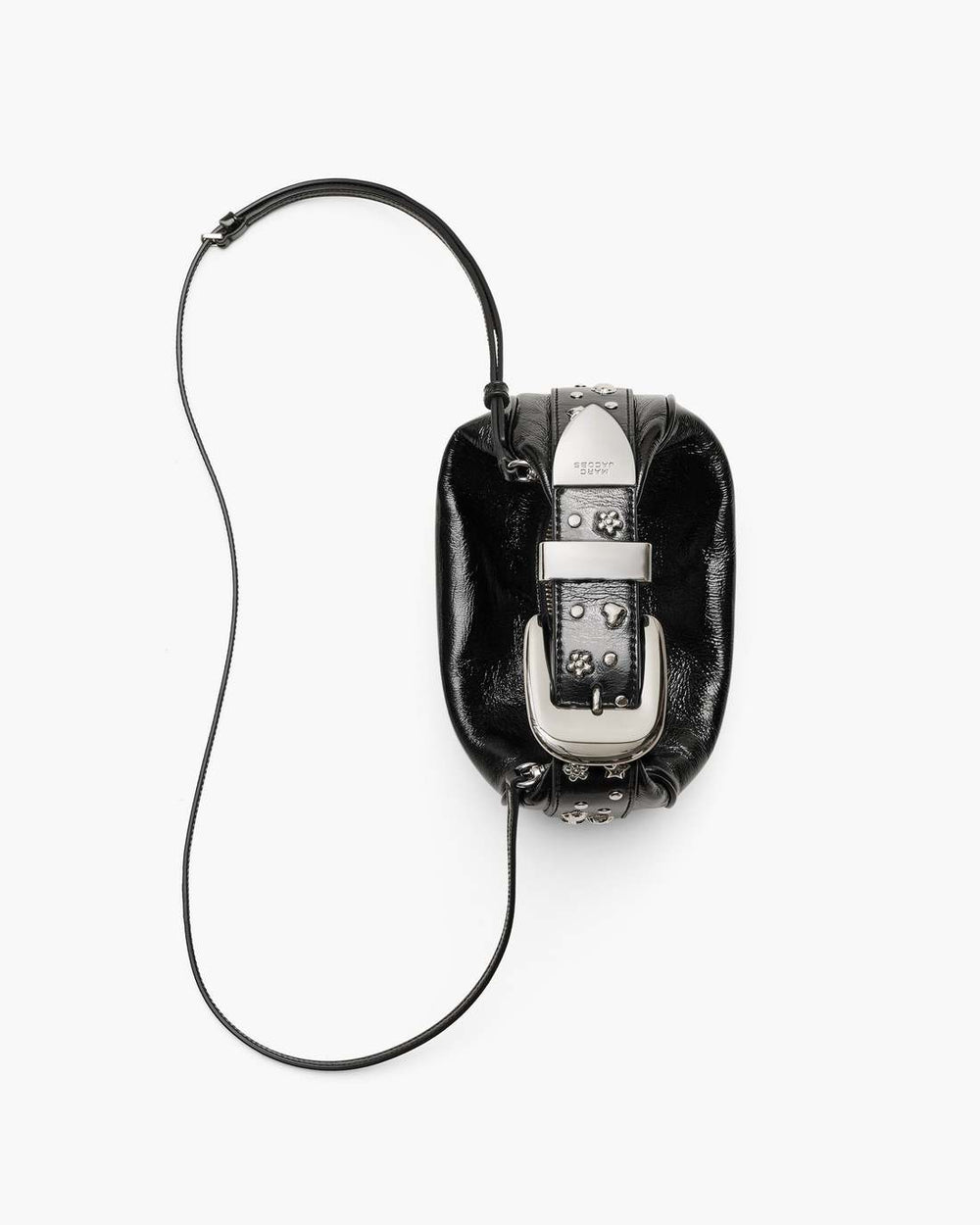 The Crinkle Patent Party Bag Black