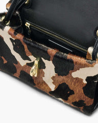 The Cow Haircalf Mini Dual Shoulder Bag Mocha Multi