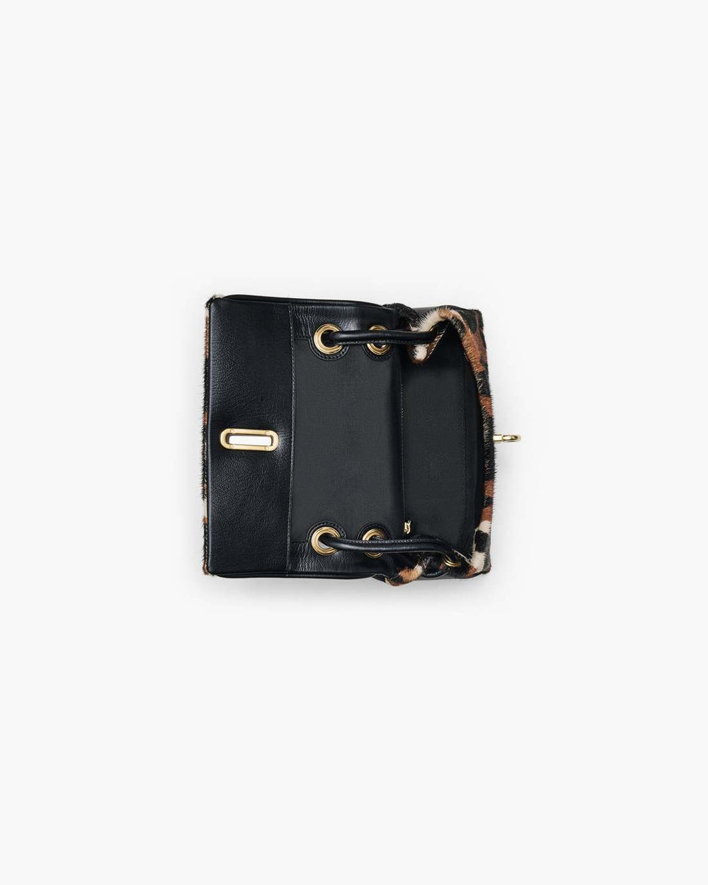 The Cow Haircalf Mini Dual Shoulder Bag Mocha Multi