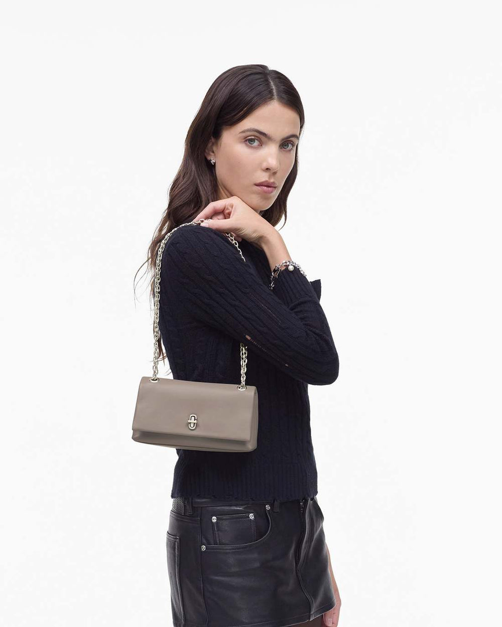 The Dual Chain Mini Bag Cement