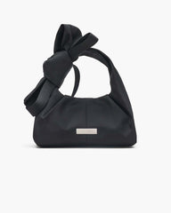 The Bow Nylon Mini Sack Bag Black