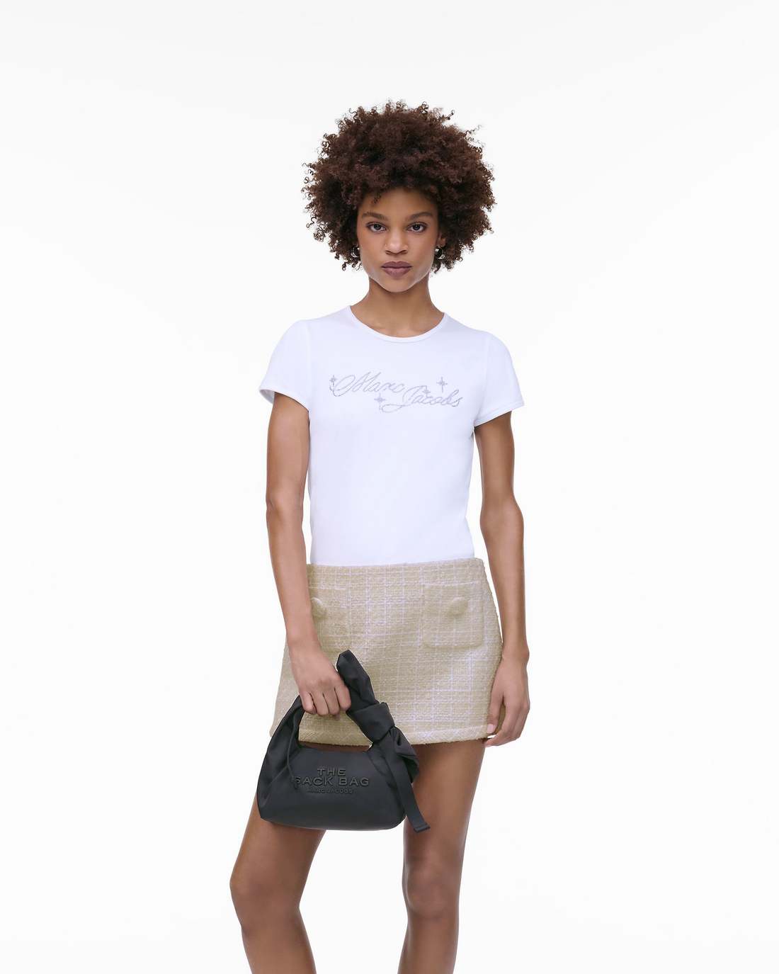 The Bow Nylon Mini Sack Bag Black