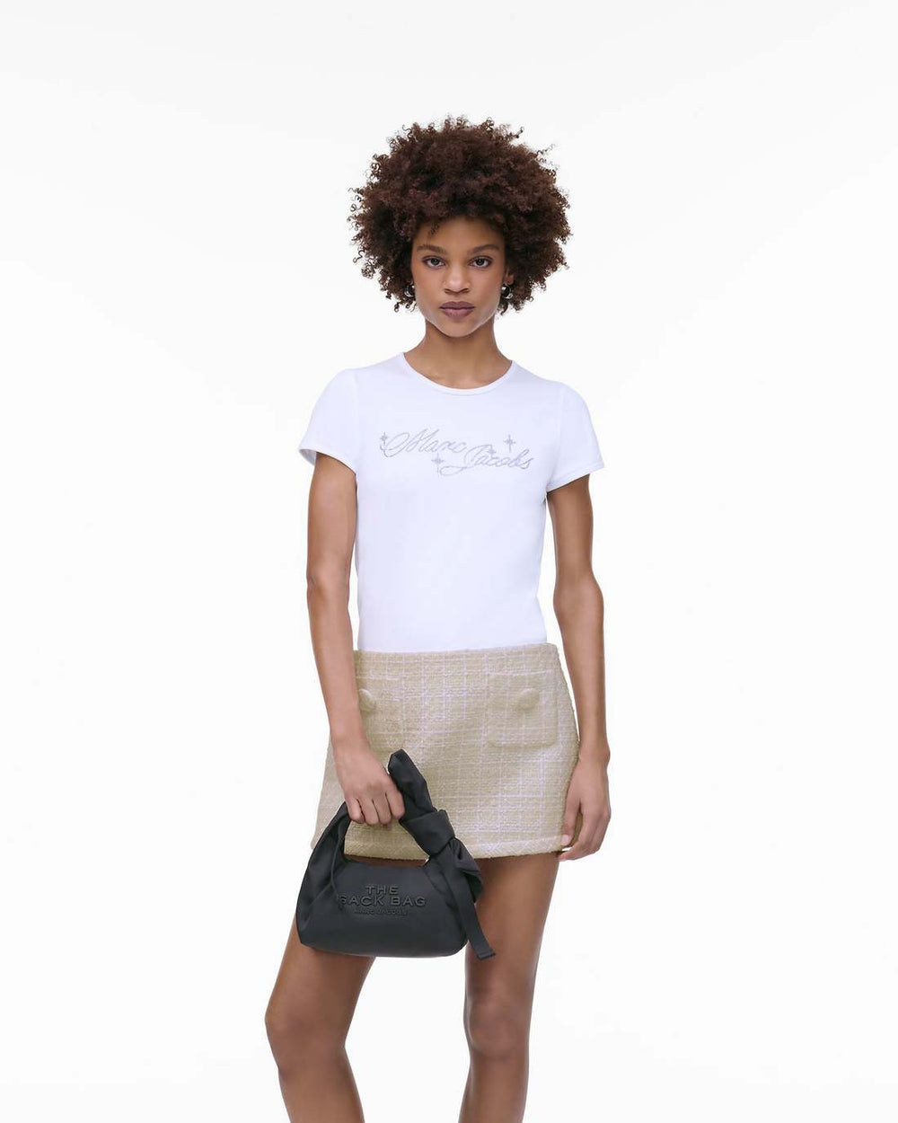 The Bow Nylon Mini Sack Bag Black