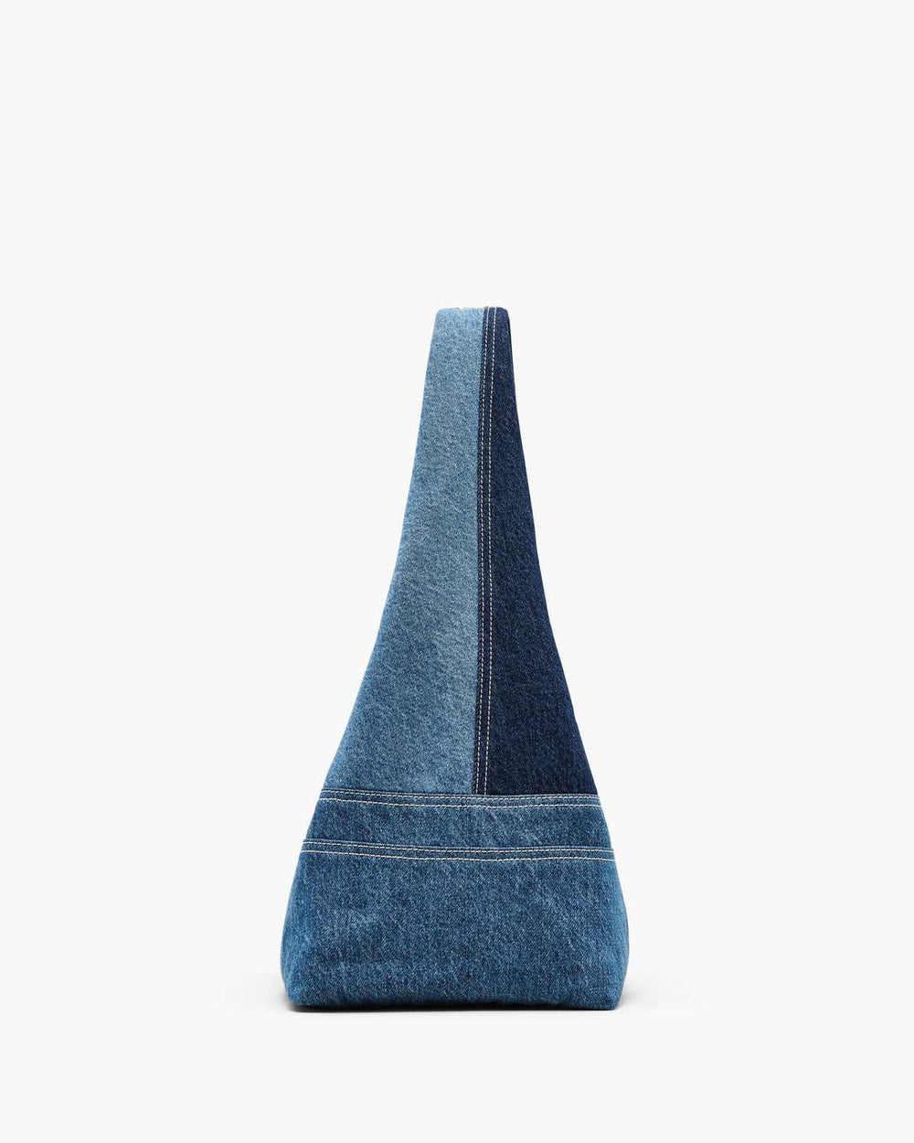 The Patchwork Denim Sack Bag Blue Denim