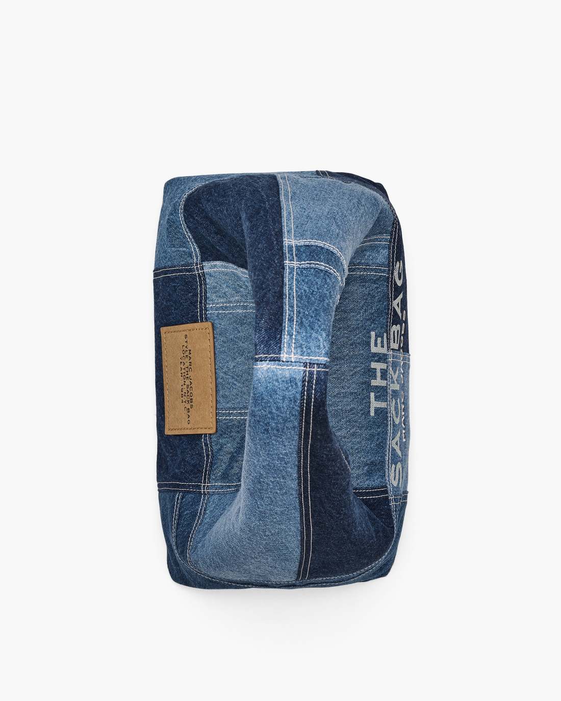 The Patchwork Denim Sack Bag Blue Denim