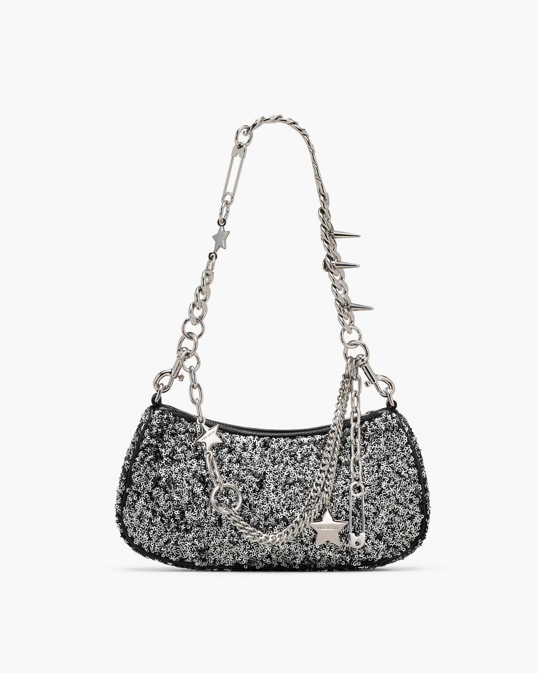 The Sequin Charm Shoulder Bag Silver