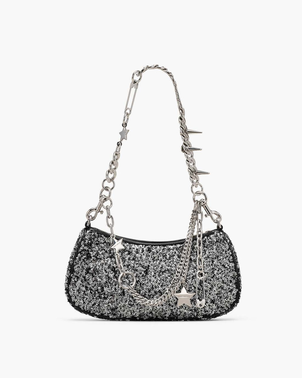 The Sequin Charm Shoulder Bag Silver