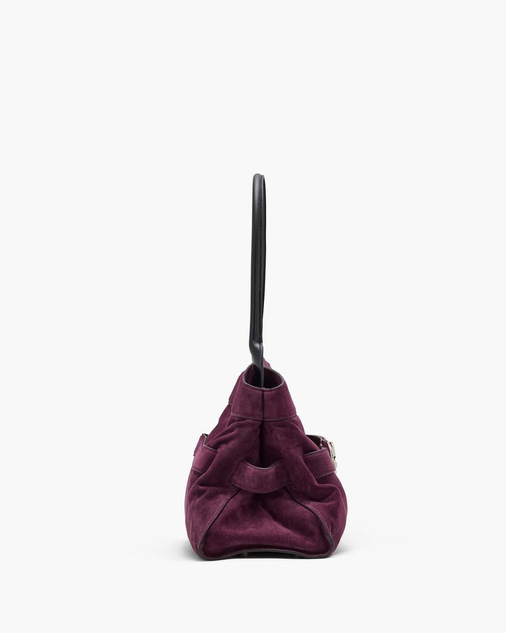 The Suede Dakota Satchel Dark Plum