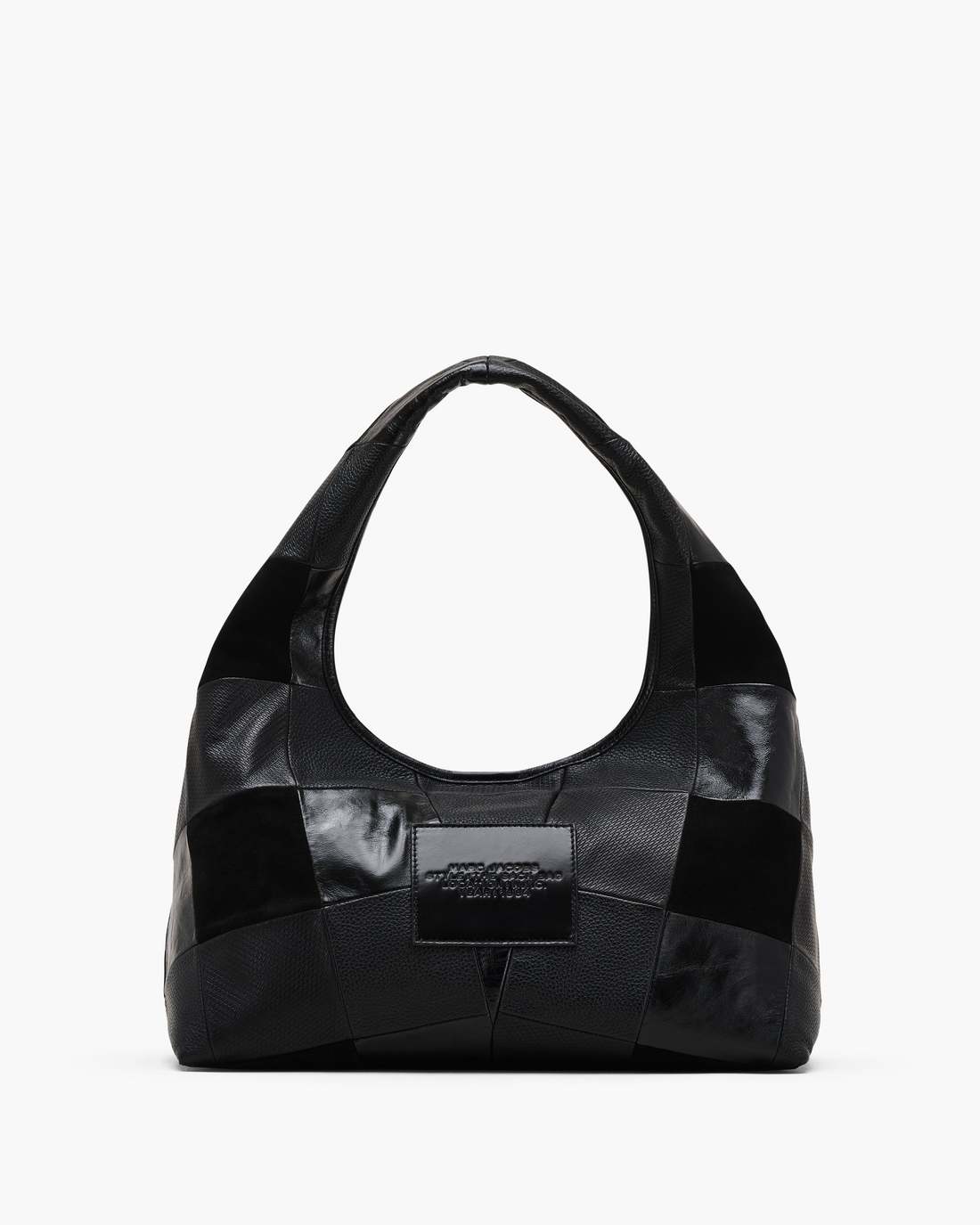 The Suede Patchwork Sack Bag Black Multi