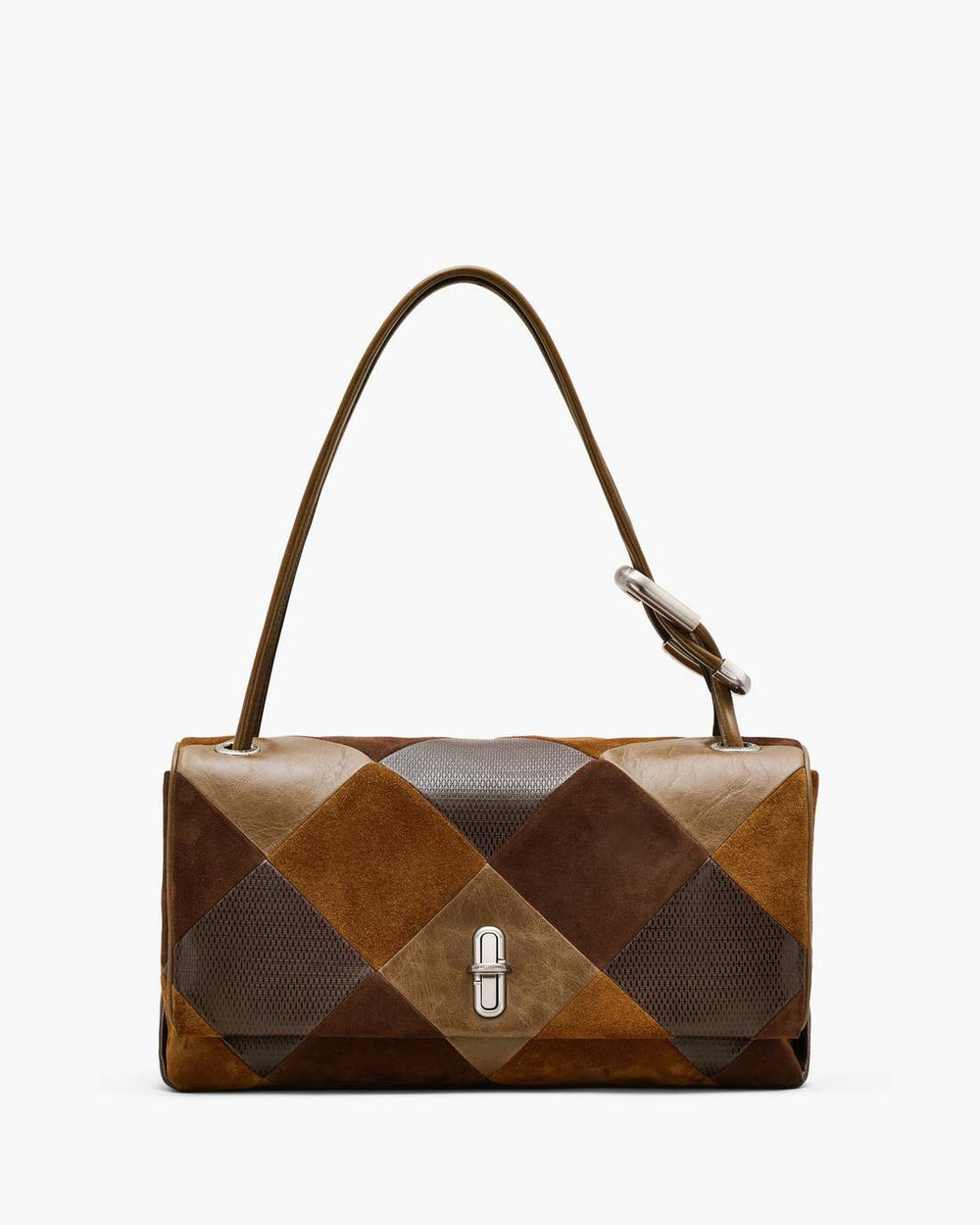 The Suede Patchwork Large Dual Bag Brown Multi