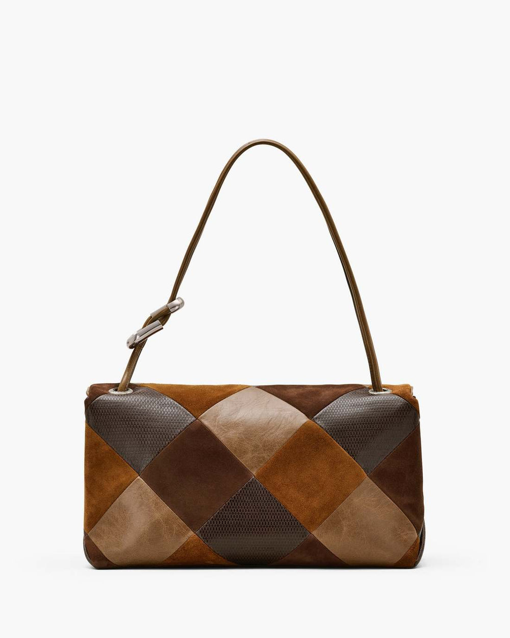 The Suede Patchwork Large Dual Bag Brown Multi