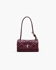The Quilted Mini Dual Shoulder Bag Dark Plum