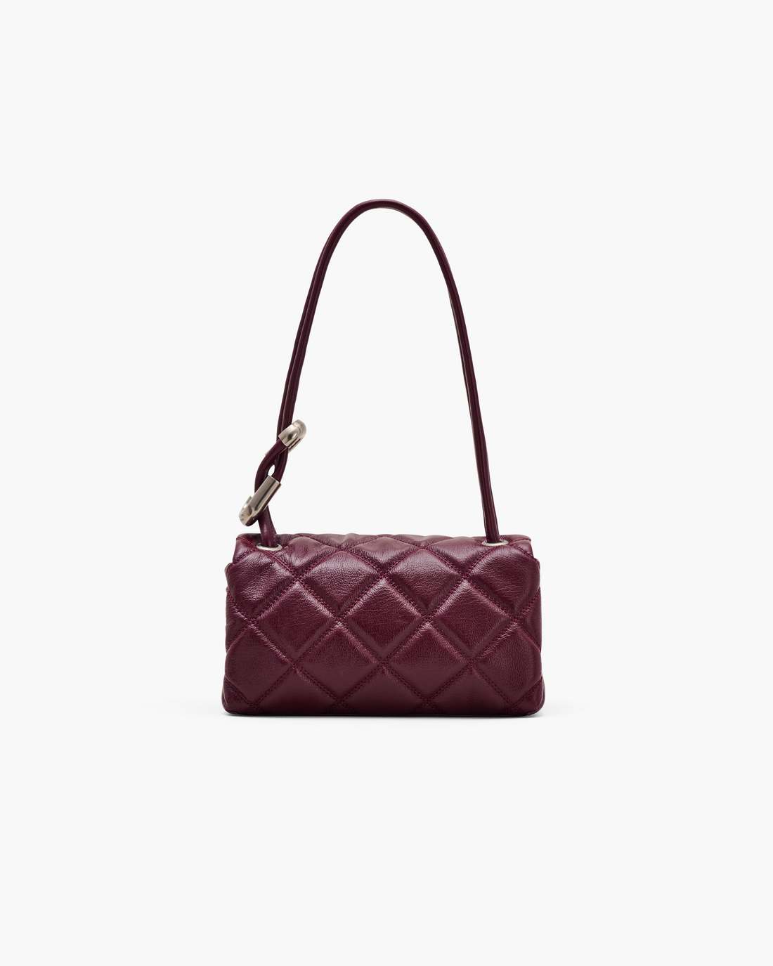 The Quilted Mini Dual Shoulder Bag Dark Plum