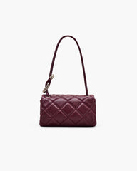 The Quilted Mini Dual Shoulder Bag Dark Plum
