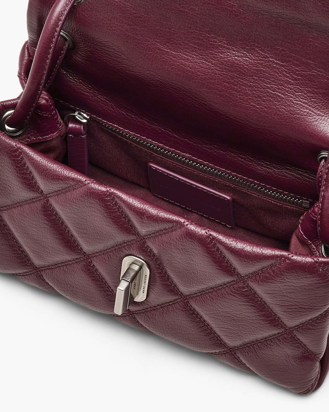 The Quilted Mini Dual Shoulder Bag Dark Plum