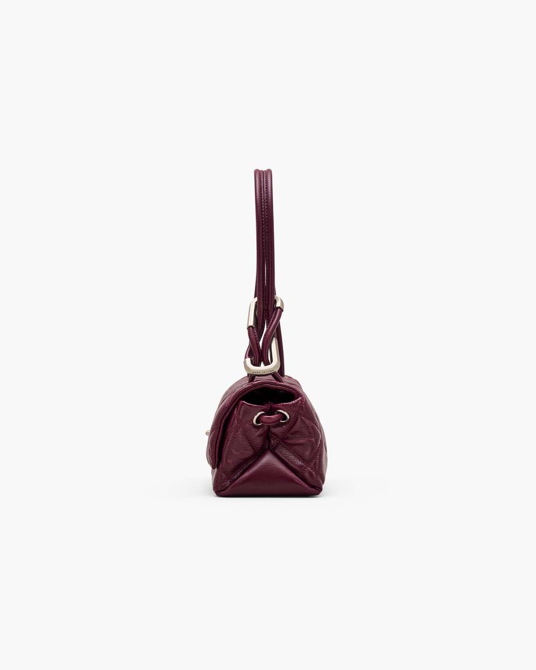 The Quilted Mini Dual Shoulder Bag Dark Plum