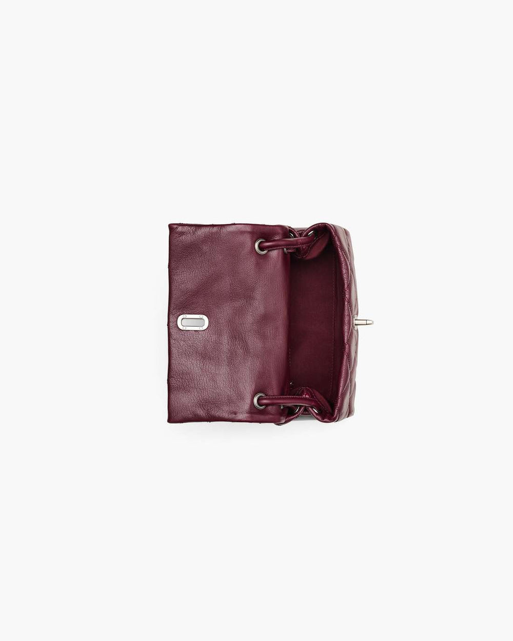 The Quilted Mini Dual Shoulder Bag Dark Plum