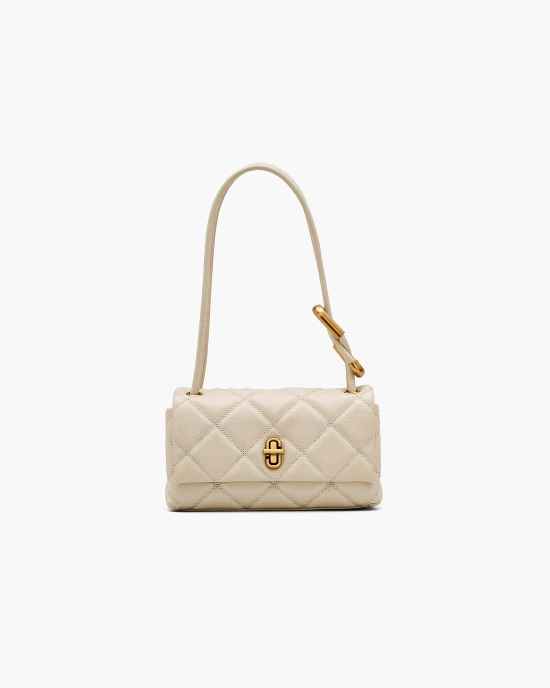 The Quilted Mini Dual Shoulder Bag Cloud White