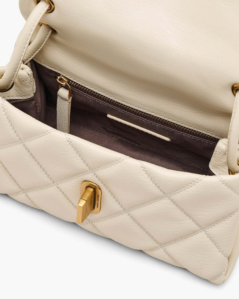 The Quilted Mini Dual Shoulder Bag Cloud White