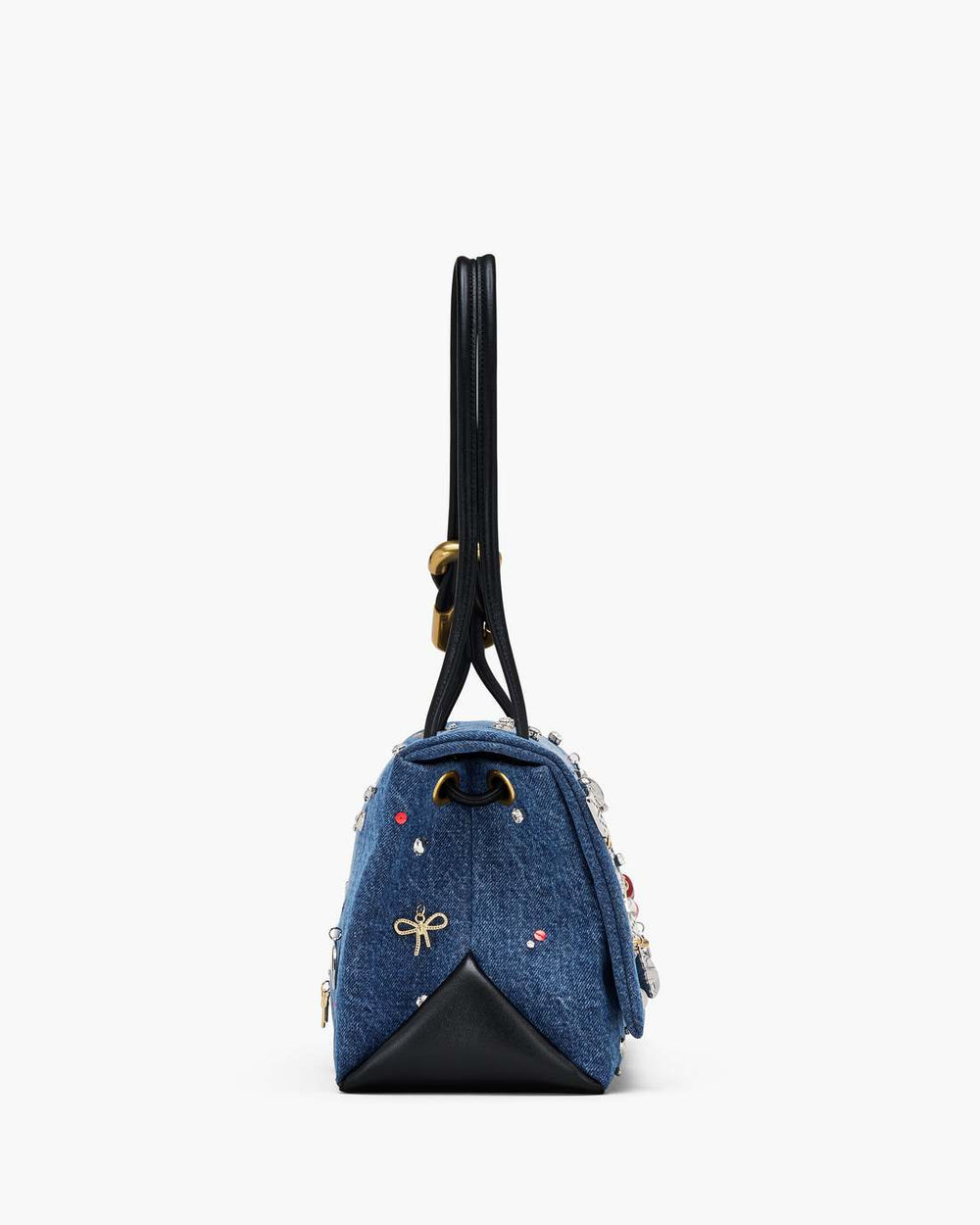 The Trinket Charm Denim Large Dual Bag Medium Wash Multi