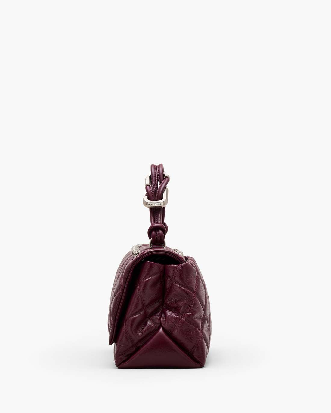 The Quilted Dual Convertible Shoulder Bag Dark Plum