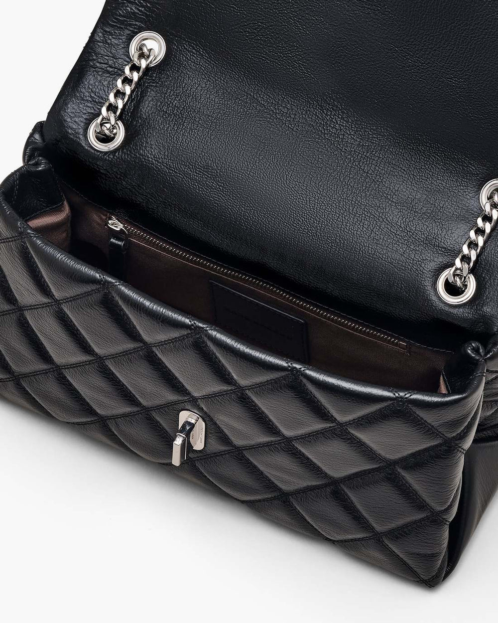 The Quilted Dual Convertible Shoulder Bag Black